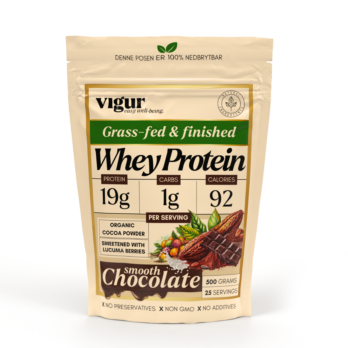 Proteinpulver - Rå Kakao og Lucuma Bær