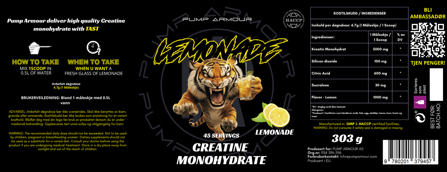 Kreatin Monohydrat Lemonade