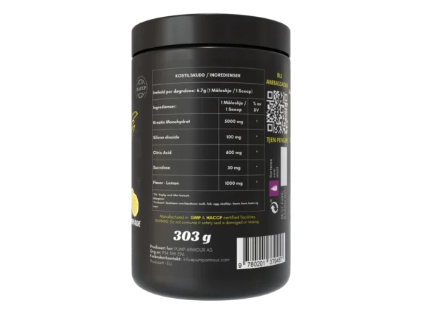 Kreatin Monohydrat - Lemonade - Bilde 2