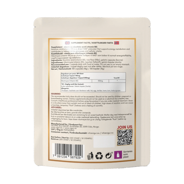 Flush Niacin, NAD+ booster & Detox - Bilde 2