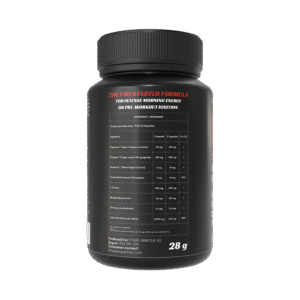 Baksiden av Pump Armour IGNITE med ingredienser