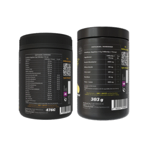 Baksiden av Pump Armour PWO og Kreatin Bundle komplett treningspakke med ingredienser